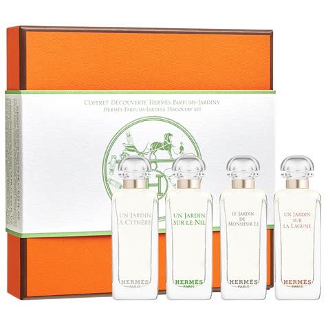 hermes jardin perfume set|hermes miniature perfume set.